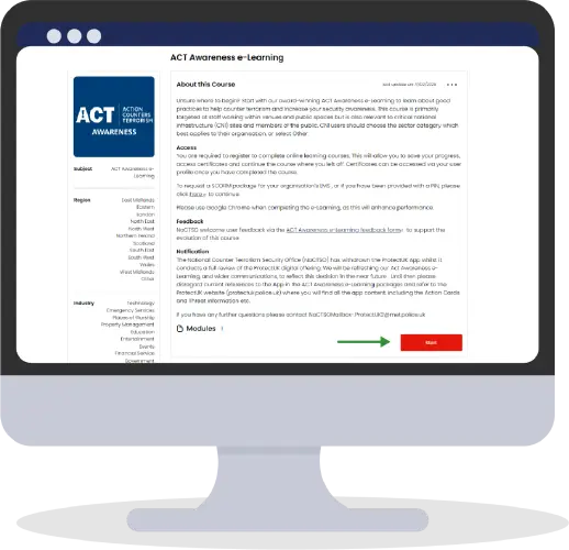 ACT Awareness e-Learning Module Step 2B