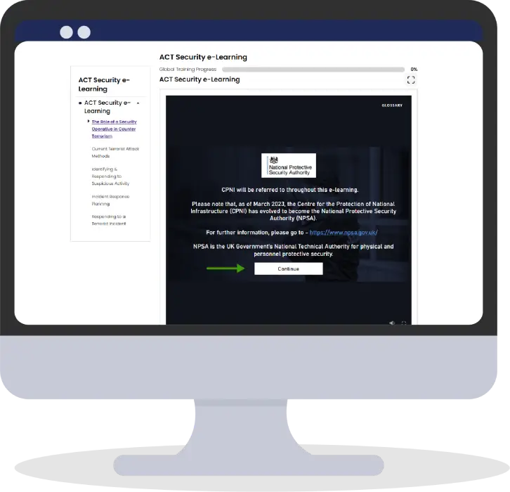ACT Security e-Learning Module Step 3C